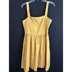 Gypsies Moondust Gold Confetti Dress Exposed Zipper Large Boho Music Festival